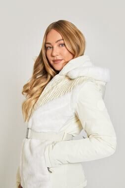 My Sunday ski faux fur SKI-LET - CRÈME ski jacket